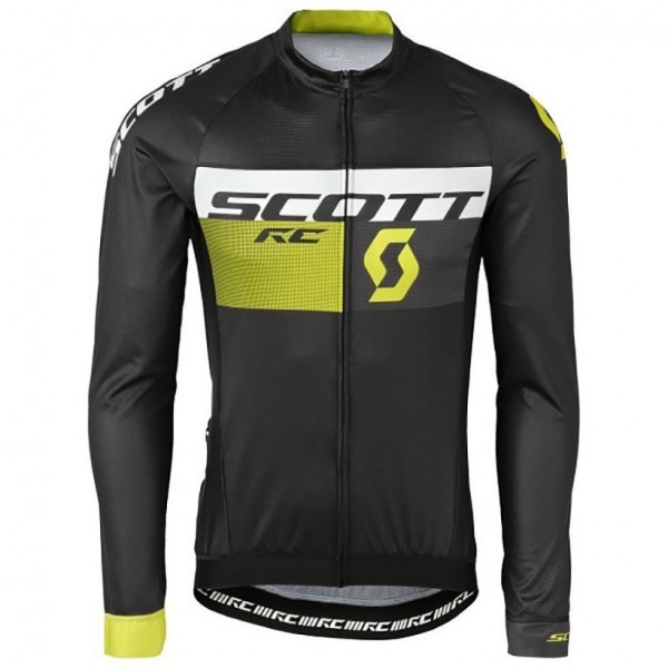 2016 Scott RC Schwarz-Gelb Radtrikot Langarm