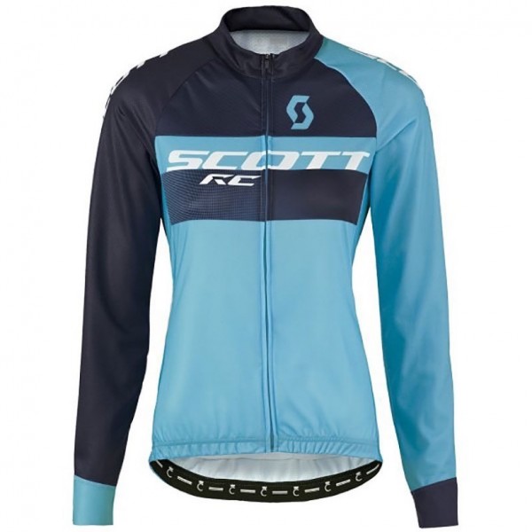 2016 Scott RC Schwarz-Blau Damen Radtrikot Langarm