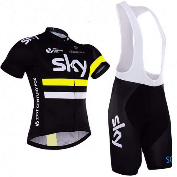 2016 SKY Fahrradbekleidung Satz Fahrradtrikot Kurzarm Trikot und Kurz Trägerhose 03