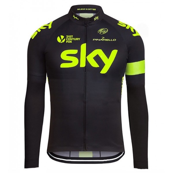 2016 Sky Team Fluo Ausgabe Radtrikot Langarm