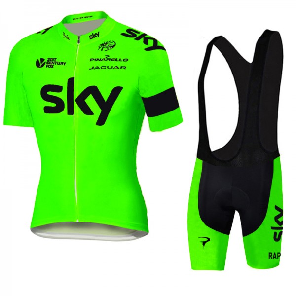 2016 SKY Fahrradbekleidung Satz Fahrradtrikot Kurzarm Trikot und Kurz Trägerhose
