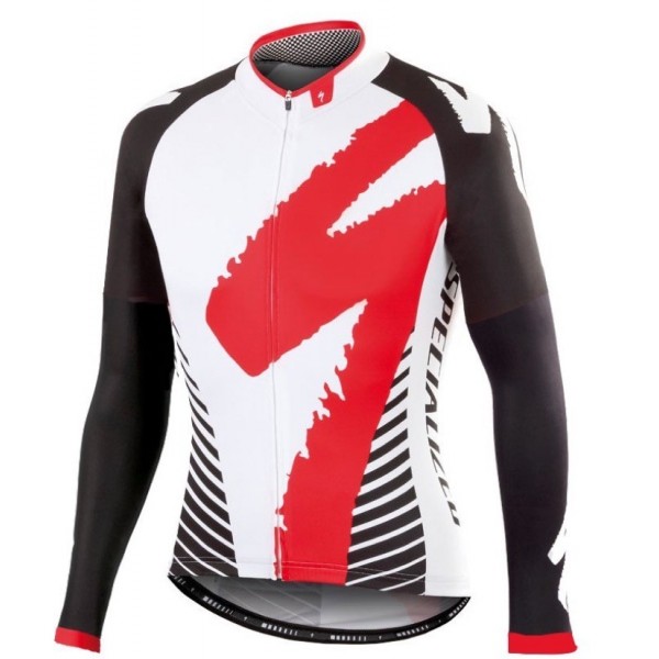 2016 Specialized Team LS Weiß-Rot Radtrikot Langarm