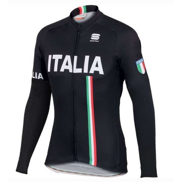 2016 Sportful Italy IT Schwarz Radtrikot Langarm