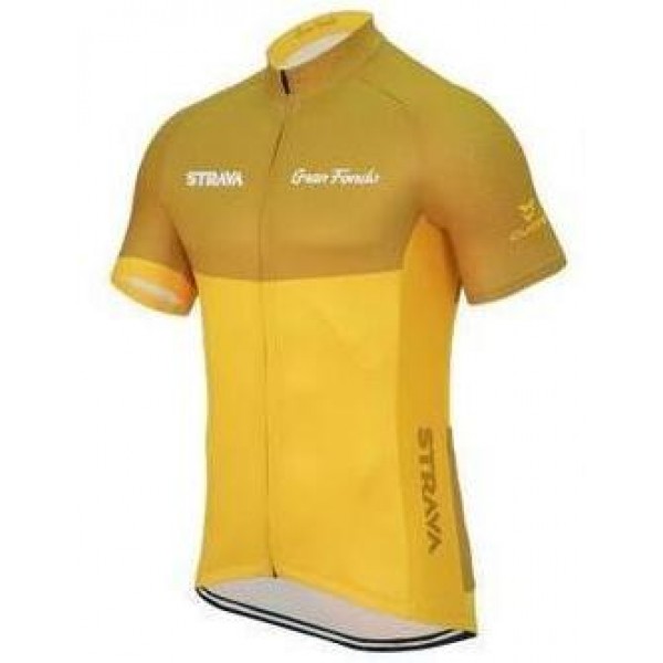 2016 Strava gelb Radtrikot Kurzarm