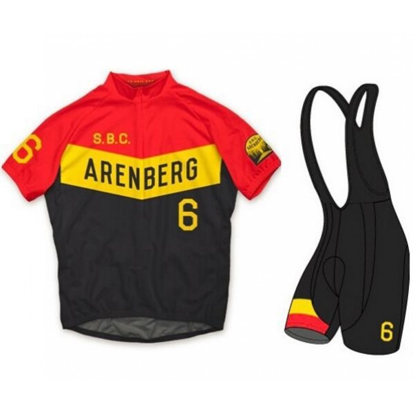2016 Twin Six Arenberg Fahrradbekleidung Satz Fahrradtrikot Kurzarm Trikot und Kurz Trägerhose