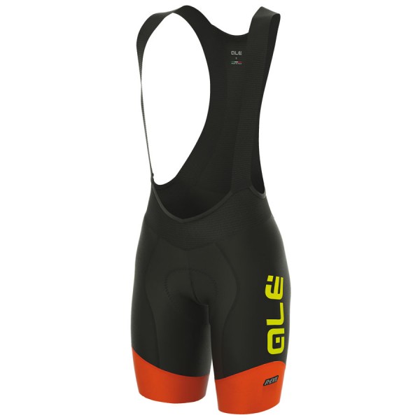 2017 Damen Ale R-EV1 Master Kurz Trägerhose Schwarz Orange Fluo
