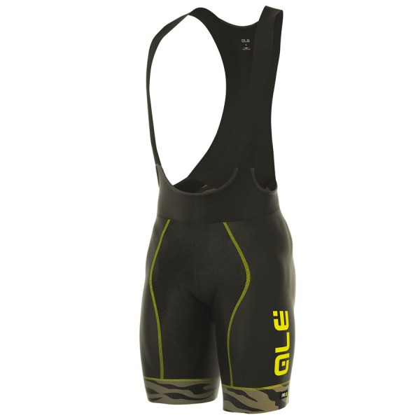 2017 Ale Graphics PRR Flowers Kurz Trägerhose Fango Gelb Fluo