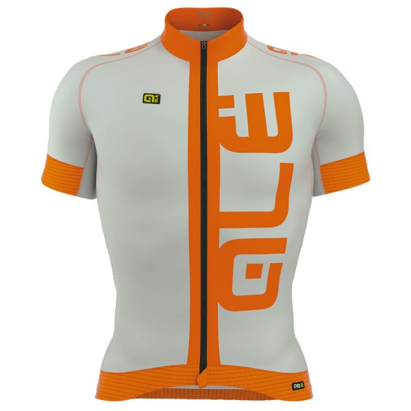 2017 Ale Graphics PRR Arcobaleno Radtrikot Kurzarm Grau Orange