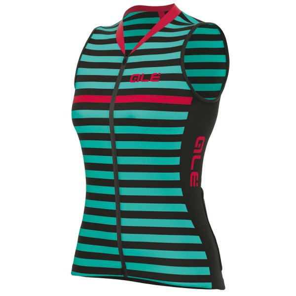 2017 Damen ärmelloses Trikot S/M Ale Excel Surf-Schwarz Light Blau