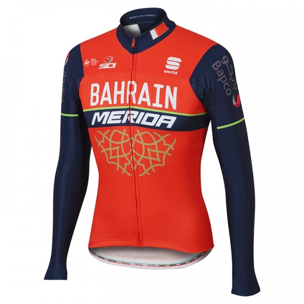 BAHRAIN-MERIDA Radtrikot Langarm 2017