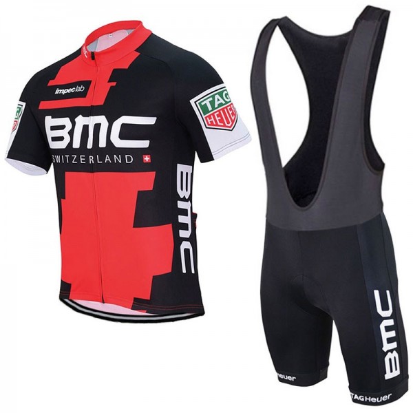 Bmc Racing Team 2017 Fahrradbekleidung Satz Radtrikot Kurzarm+Kurz Trägerhose Schwarz