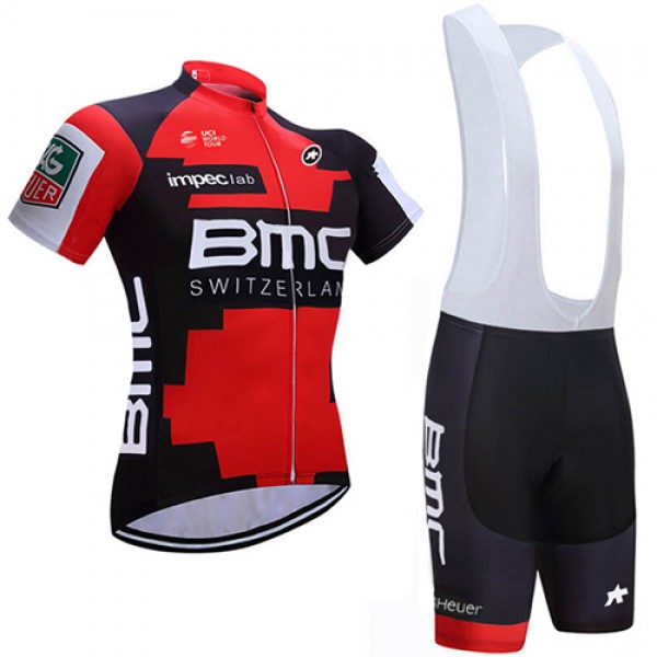 BMC 2017 Proteam Fahrradbekleidung Satz Radtrikot Kurzarm+Kurz Trägerhose