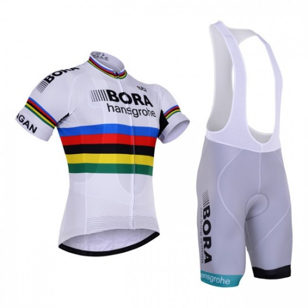 2017 BORA Hansgrohe Fahrradbekleidung Satz Radtrikot Kurzarm+Kurz Trägerhose