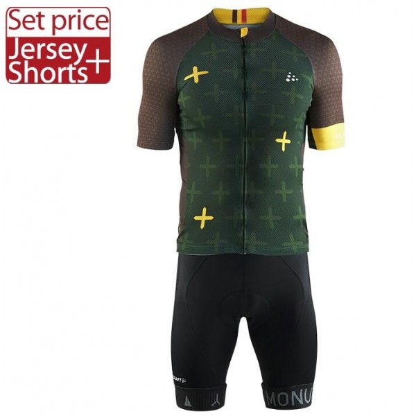 CRAFT MONUMENTS De Ronde 2017 Fahrradbekleidung Satz Radtrikot Kurzarm+Kurz Radhose