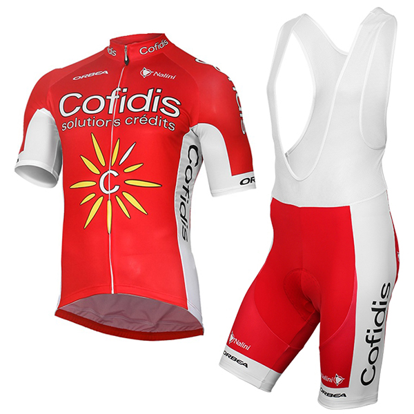 2017 Cofidis Fahrradbekleidung Satz Radtrikot Kurzarm+Kurz Trägerhose