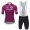 Giro d'Italia 2017 Cyclamen Fahrradbekleidung Satz Radtrikot Kurzarm+Kurz Trägerhose
