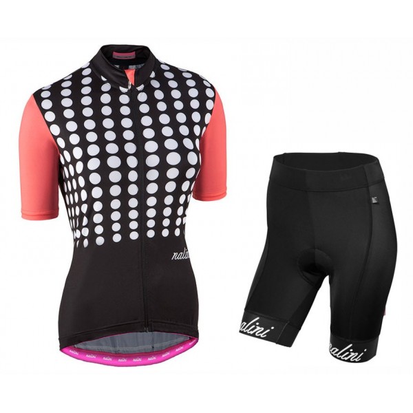 2017 Nalini PRO Optical Damen Schwarz Fahrradbekleidung Satz Radtrikot Kurzarm+Kurz Trägerhose