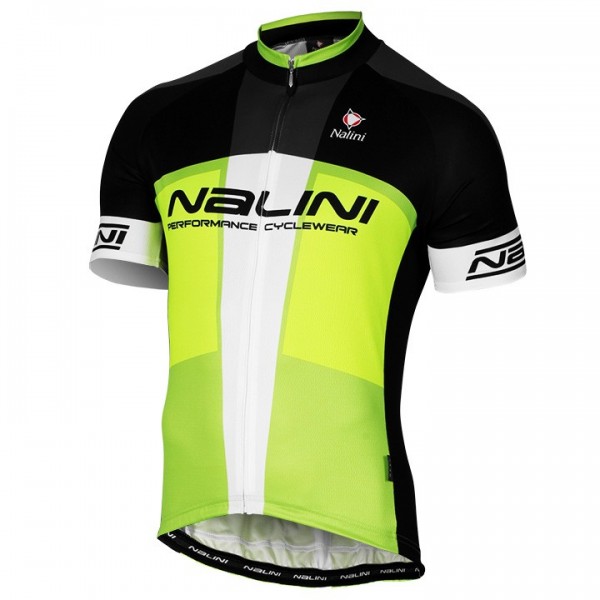 2017 Nalini PRO Artico Schwarz-Vert Radtrikot Kurzarm