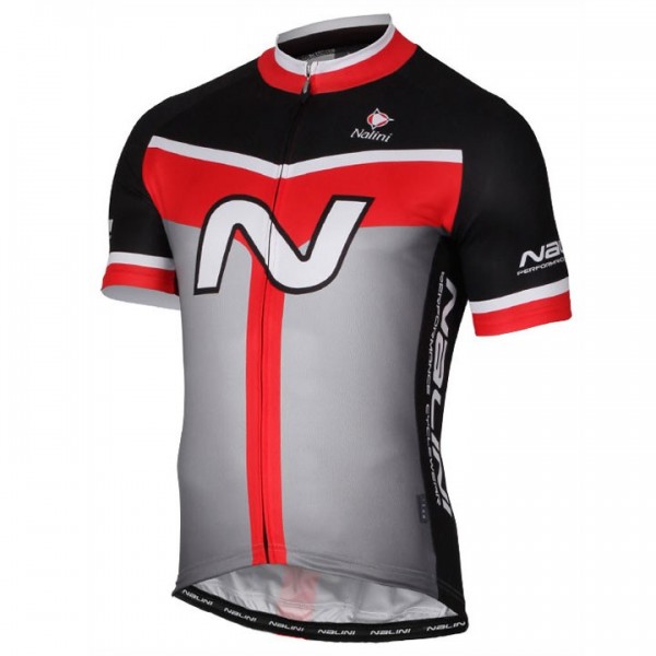 2017 Nalini PRO Navision Schwarz-Rot Radtrikot Kurzarm