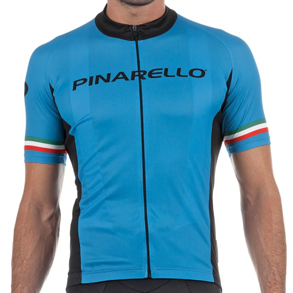 2017 Pinarello Strada Radtrikot Kurzarm-Sky Blau Italia