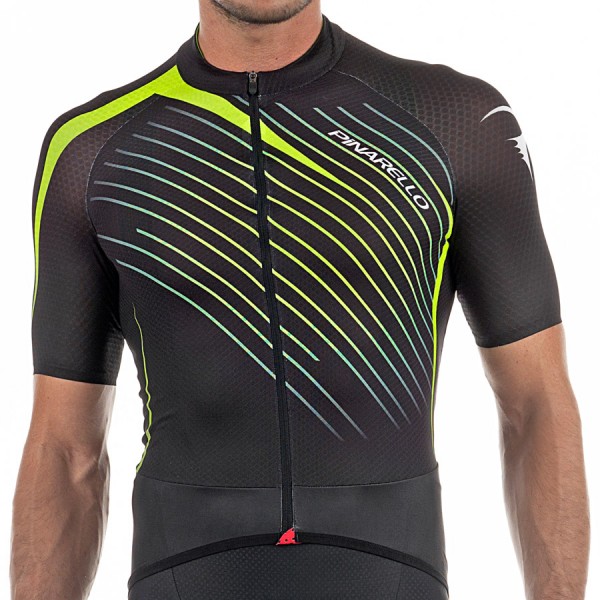 2017 Pinarello Tour Radtrikot Kurzarm-Schwarz Gelb