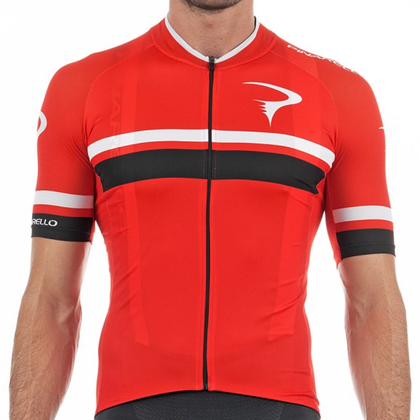 2017 Pinarello Corsa Radtrikot Kurzarm-Rot Schwarz