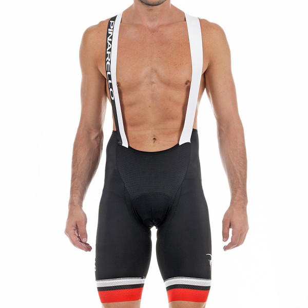 2017 Pinarello Corsa Kurz Trägerhose-Schwarz Rot