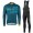 2017 Scott Rc Blau Fahrradbekleidung Satz Radtrikot Langarm+Lang Trägerhose
