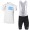 2017 Tour de France Weiß Fahrradbekleidung Satz Radtrikot Kurzarm+Kurz Trägerhose