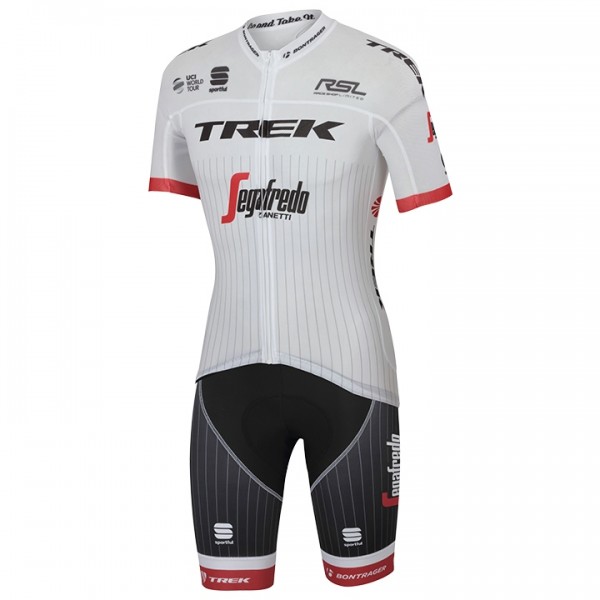 TREK-SEGAFREDO TDF Pro Race 2017 Fahrradbekleidung Satz Radtrikot Kurzarm+Kurz Radhose