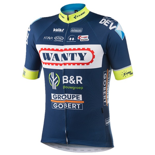 2017 Wanty Groupe Gobert Radtrikot Kurzarm