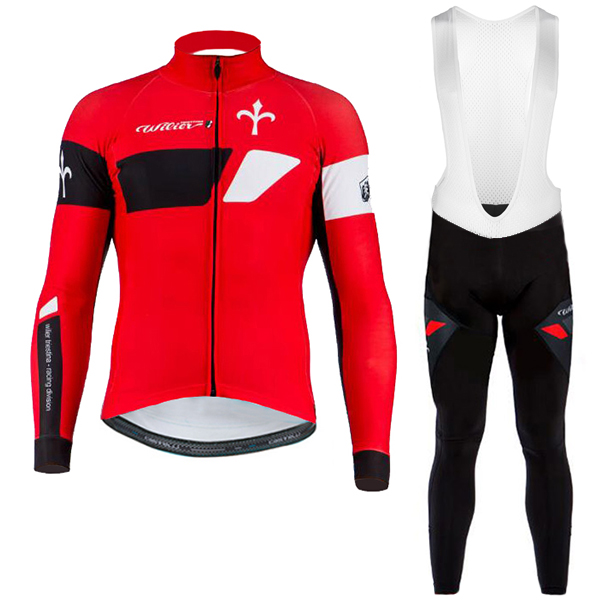Wilier 2017 Pro Team Rot Fahrradbekleidung Satz Radtrikot Langarm+Lang Trägerhose