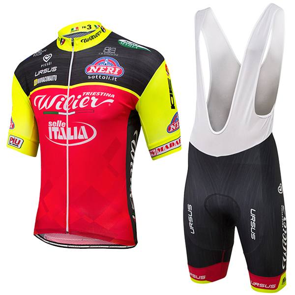 WILIER SELLE ITALIA 2017 Fahrradbekleidung Satz Radtrikot Kurzarm+Kurz Trägerhose
